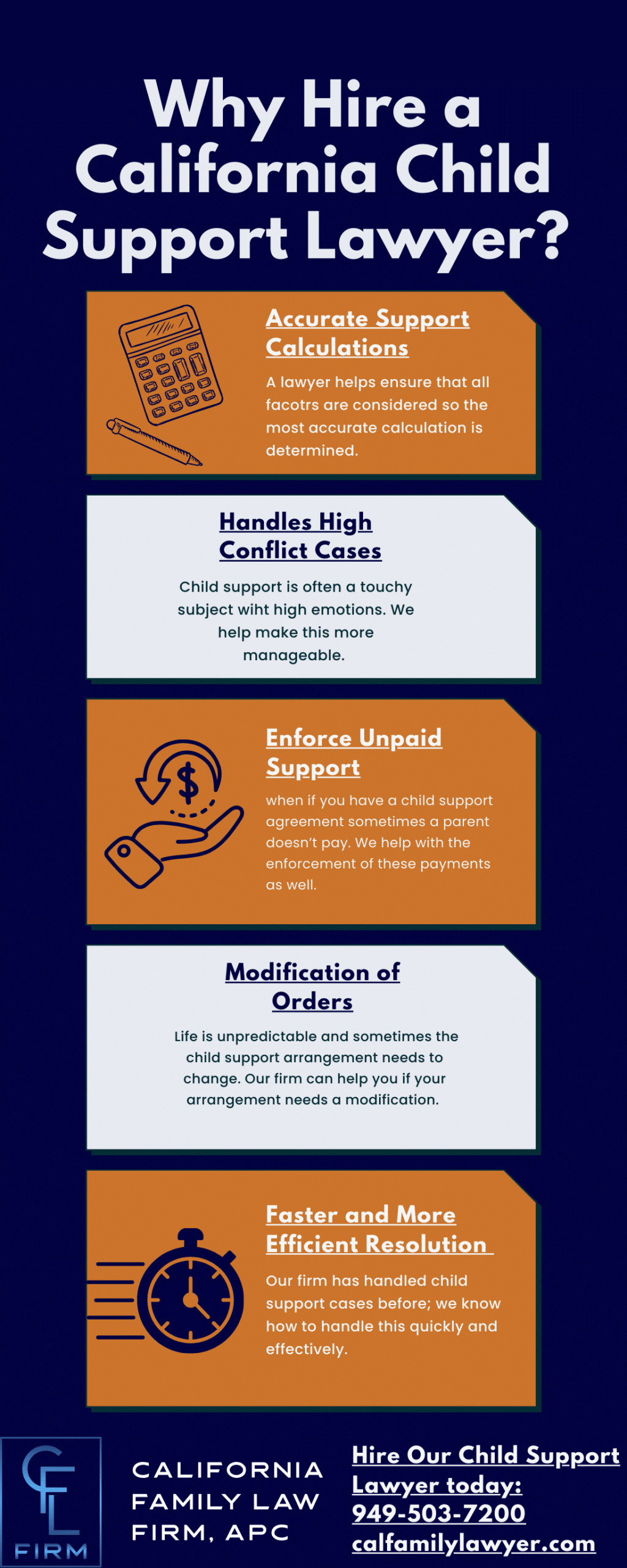 This Infographic shows that why Hire a California Child Support Lawyer